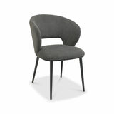 Bentley Designs Luca grey fabric dining chair 2-pack, UK version