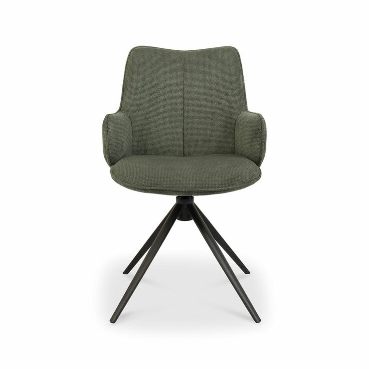 Bentley Designs Rowan green fabric dining chair (British brand)
