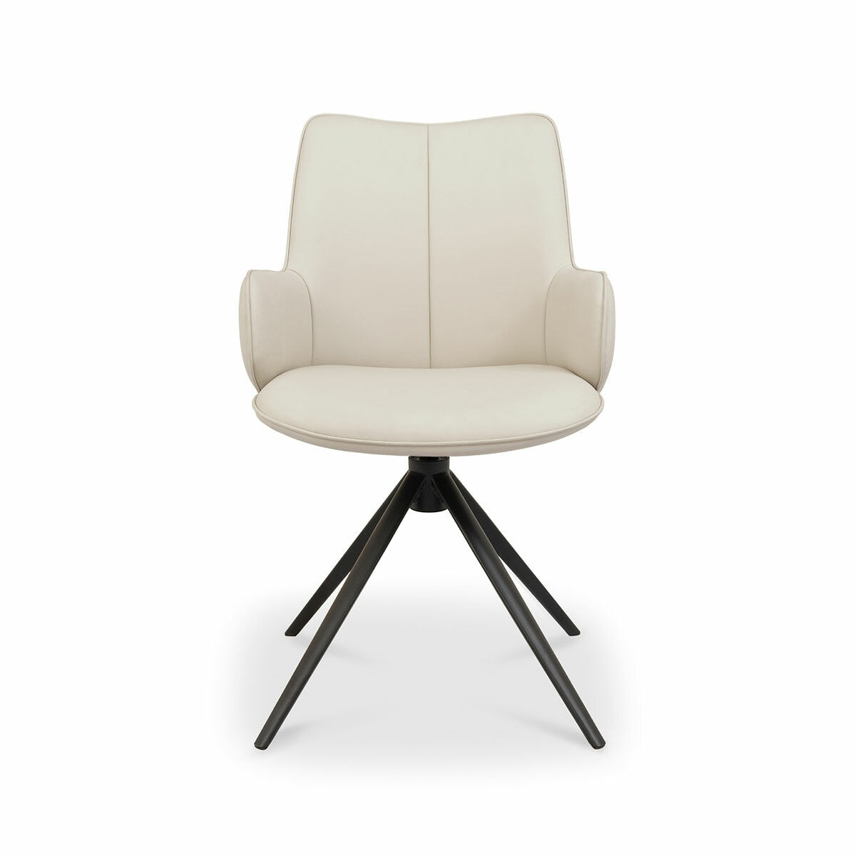Bentley Designs Rowan beige faux leather dining chair - British product
