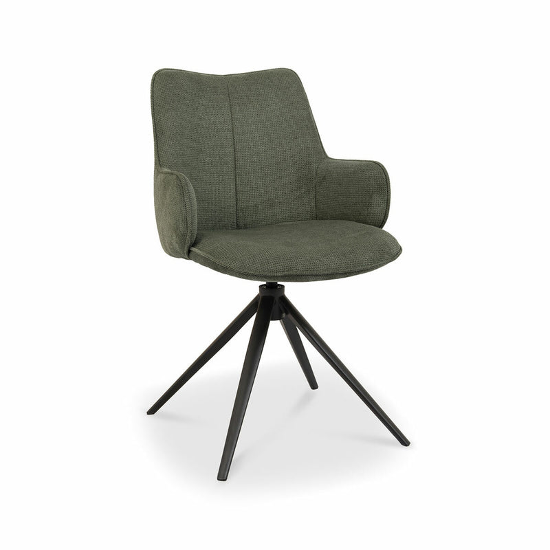 Bentley Designs Rowan green fabric dining chair (British brand)