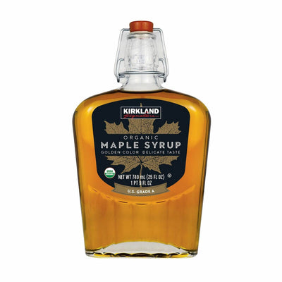 Costco UK Kirkland Signature 100% Grade A Golden Maple Syrup, 740ml- Buy online at McGrocer