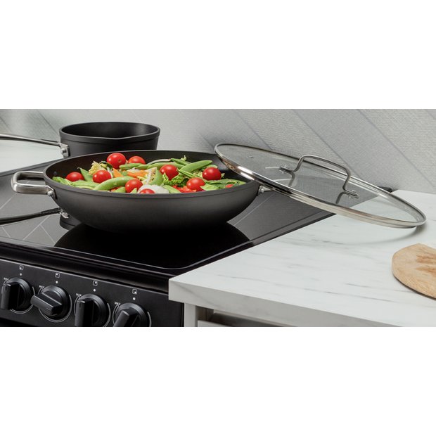 Habitat 30cm hard anodised aluminium wok, UK version