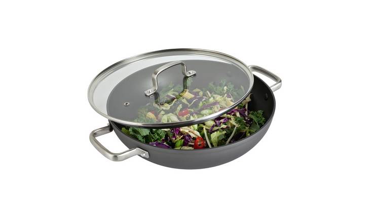 Habitat 30cm hard anodised aluminium wok, UK version