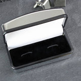 Personalised groomsman cufflink box chrome plated keepsake, imported from the UK