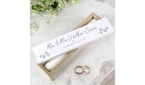 personalised eucalyptus wood certificate holder shabby chic design, UK version