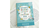 Personalised blue wedding activity book - British product