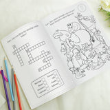 Personalised wedding activity book in pink, imported from the UK