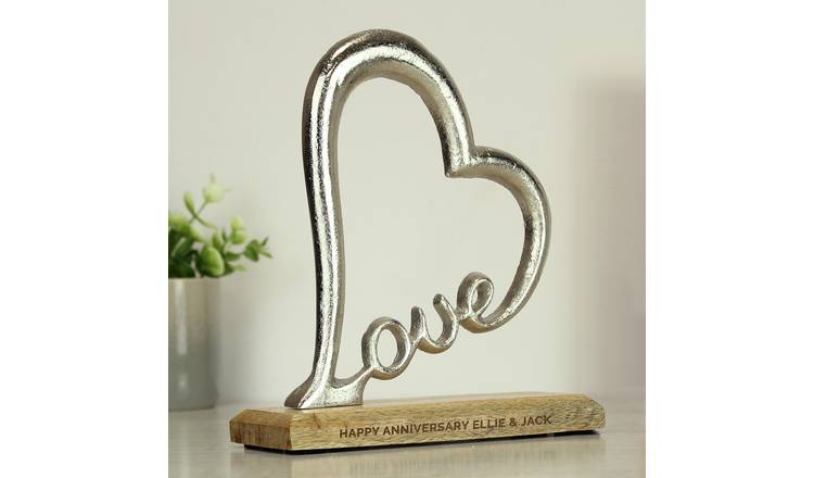 Personalised Message Love Heart Ornament