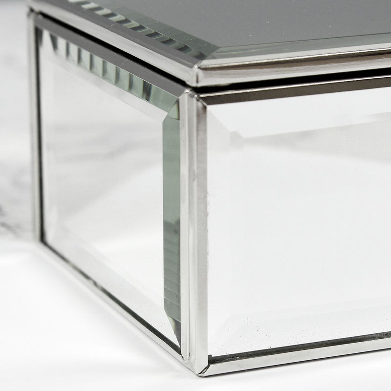 Personalised jewellery box with mirrored finish - British product