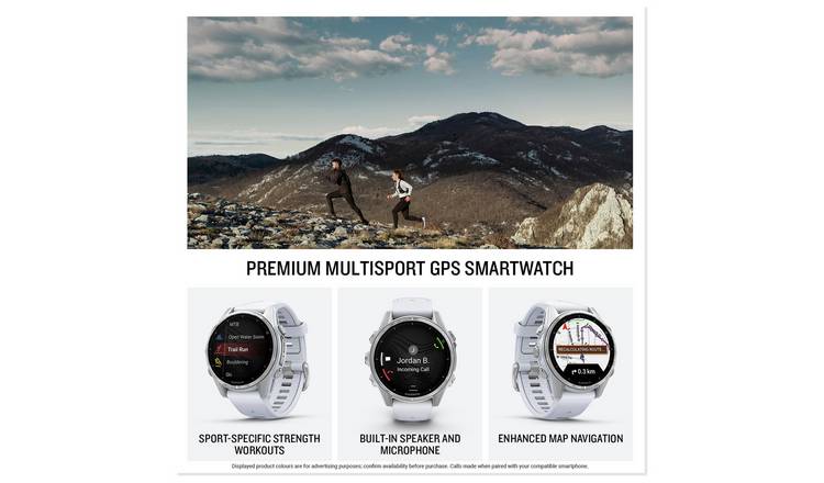 Garmin Fenix 8 43mm AMOLED smartwatch, imported from the UK