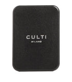 Culti Milano Tessuto car diffuser with cassis leaf, cotton flowers, and musk - British product
