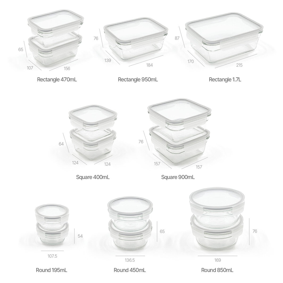 Glasslock 28-piece food storage set (British brand)