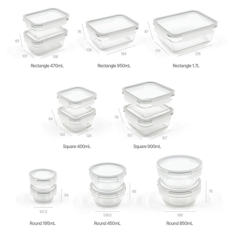 Glasslock 28-piece food storage set (British brand)