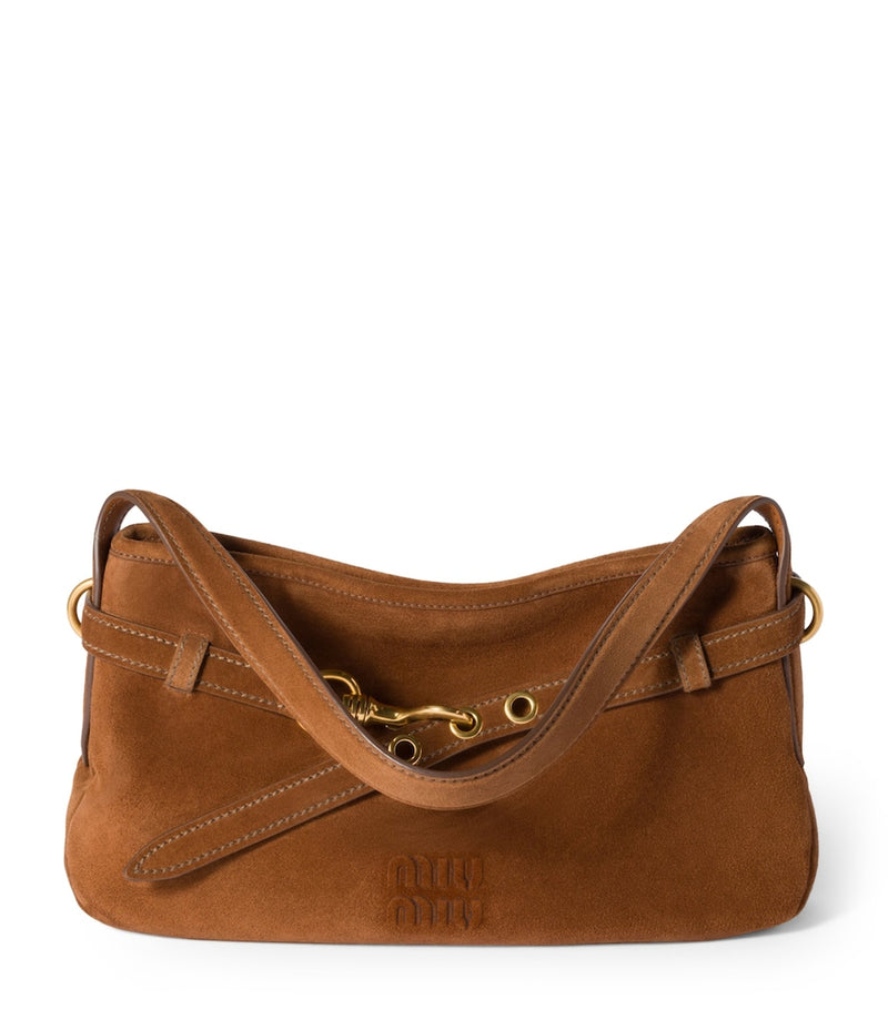 Miu Miu suede shoulder bag (British brand)
