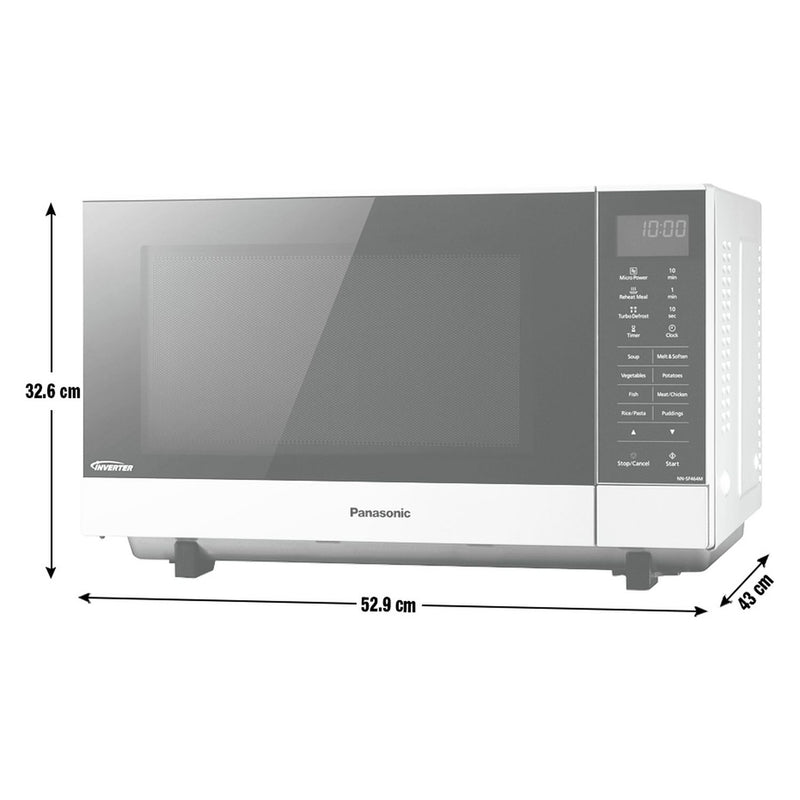 Panasonic 1000W flatbed microwave silver, UK version