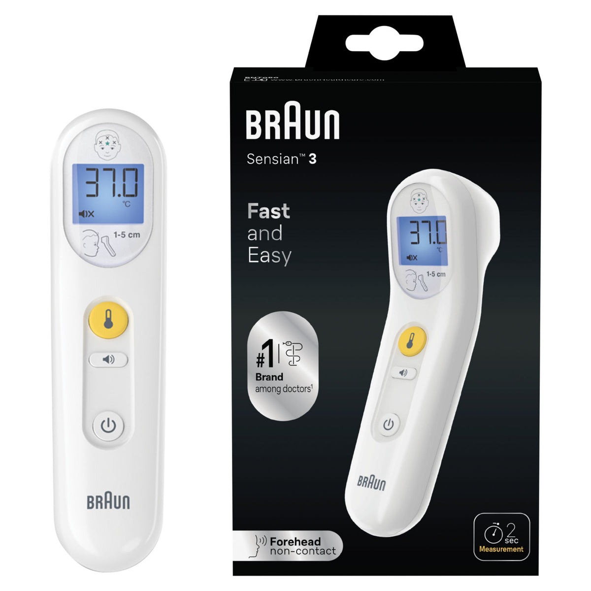 Braun Sensian 3 non-contact forehead thermometer (British brand)