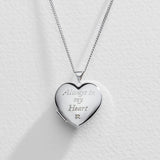 Moon & Back 925 silver 9ct gold heart photo locket UK version