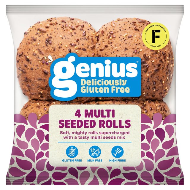 Genius Gluten Free Triple Seeded Rolls   4 per pack GOODS M&S   