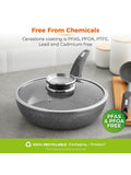 Tower Grey Forged Multi Frying Pan with Cerastone Coating 28cm (British brand)