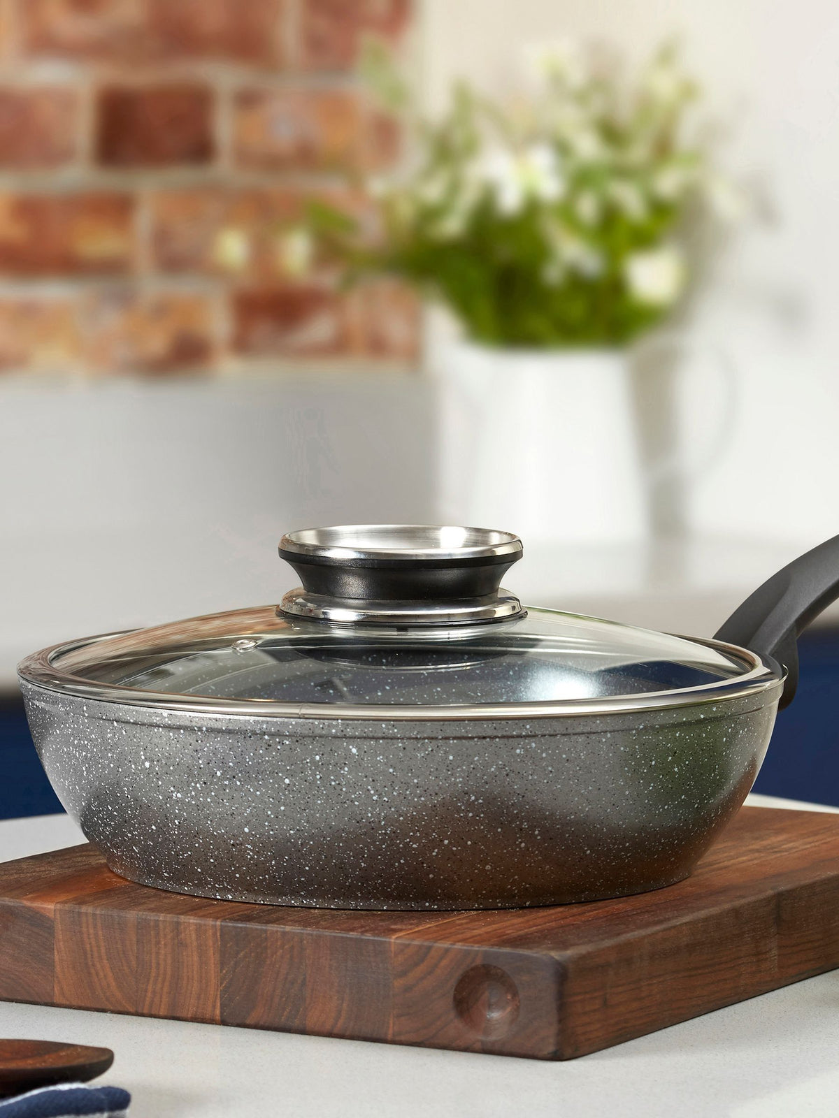 Tower Grey Forged Multi Frying Pan with Cerastone Coating 28cm (British brand)