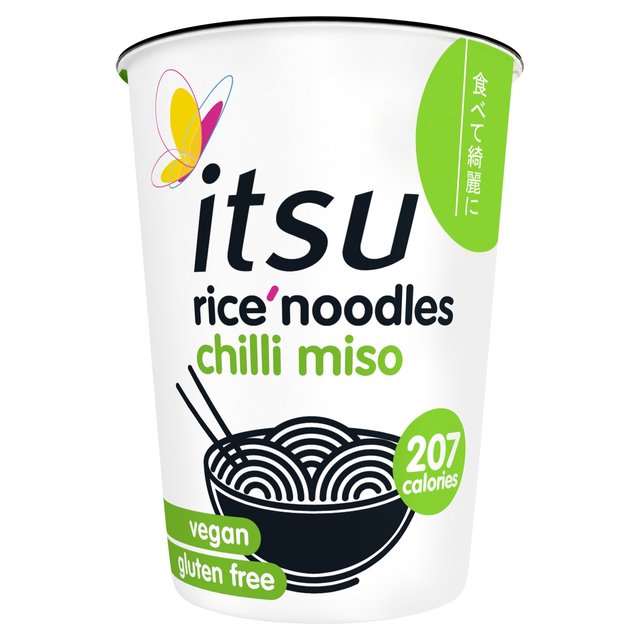 Itsu Chilli Miso Rice Noodles Cup   64g GOODS M&S   