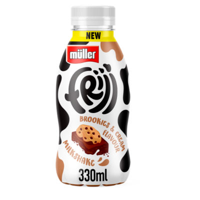 Müller FRijj Brookies & Cream milkshake 330ml, imported from the UK