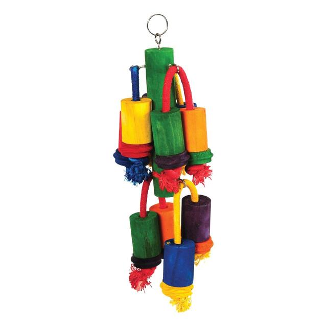 Happy Pet Playtime Multiwood 3 Bird Toy GOODS M&S   