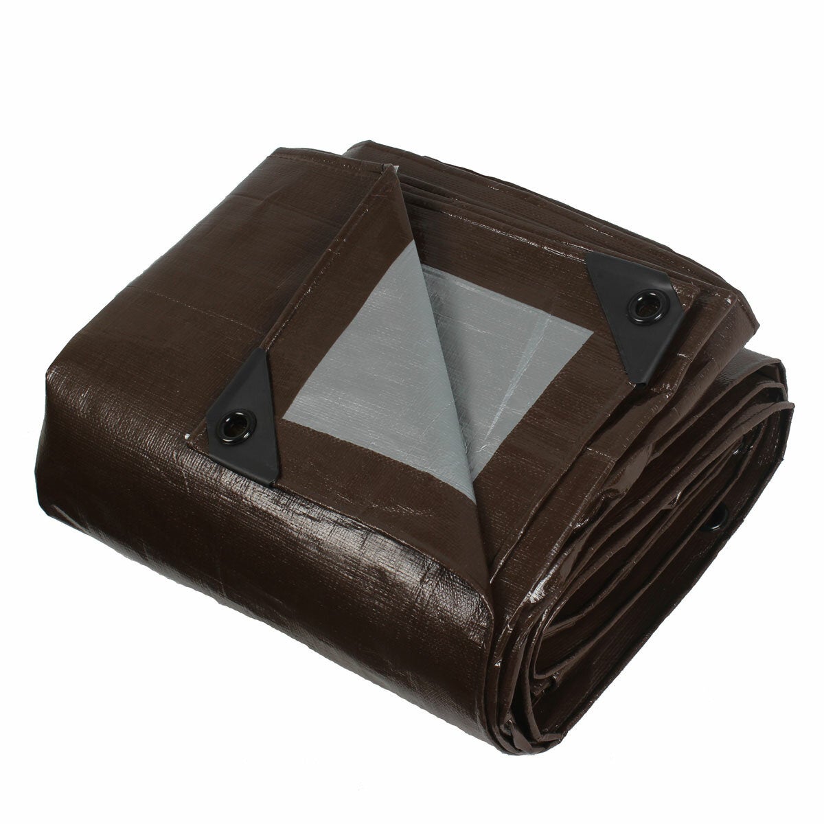 Heavy duty reversible brown and silver tarpaulin 12ft x 16ft, 2 pack, UK version