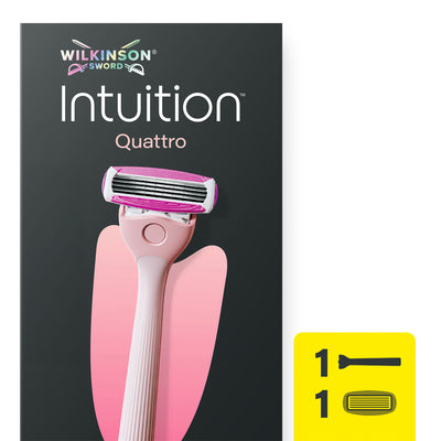 ASDA Wilkinson Sword Intuition Quattro Women's Razor Kit with 1 Blade Refill- Buy online at McGrocer