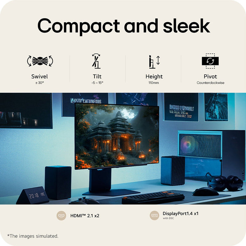 LG UltraGear 27 inch OLED gaming monitor, imported from the UK