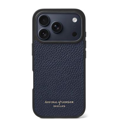 Harrods Aspinal of London Grained Leather iPhone 17 Pro Phone Case- Buy online at McGrocer