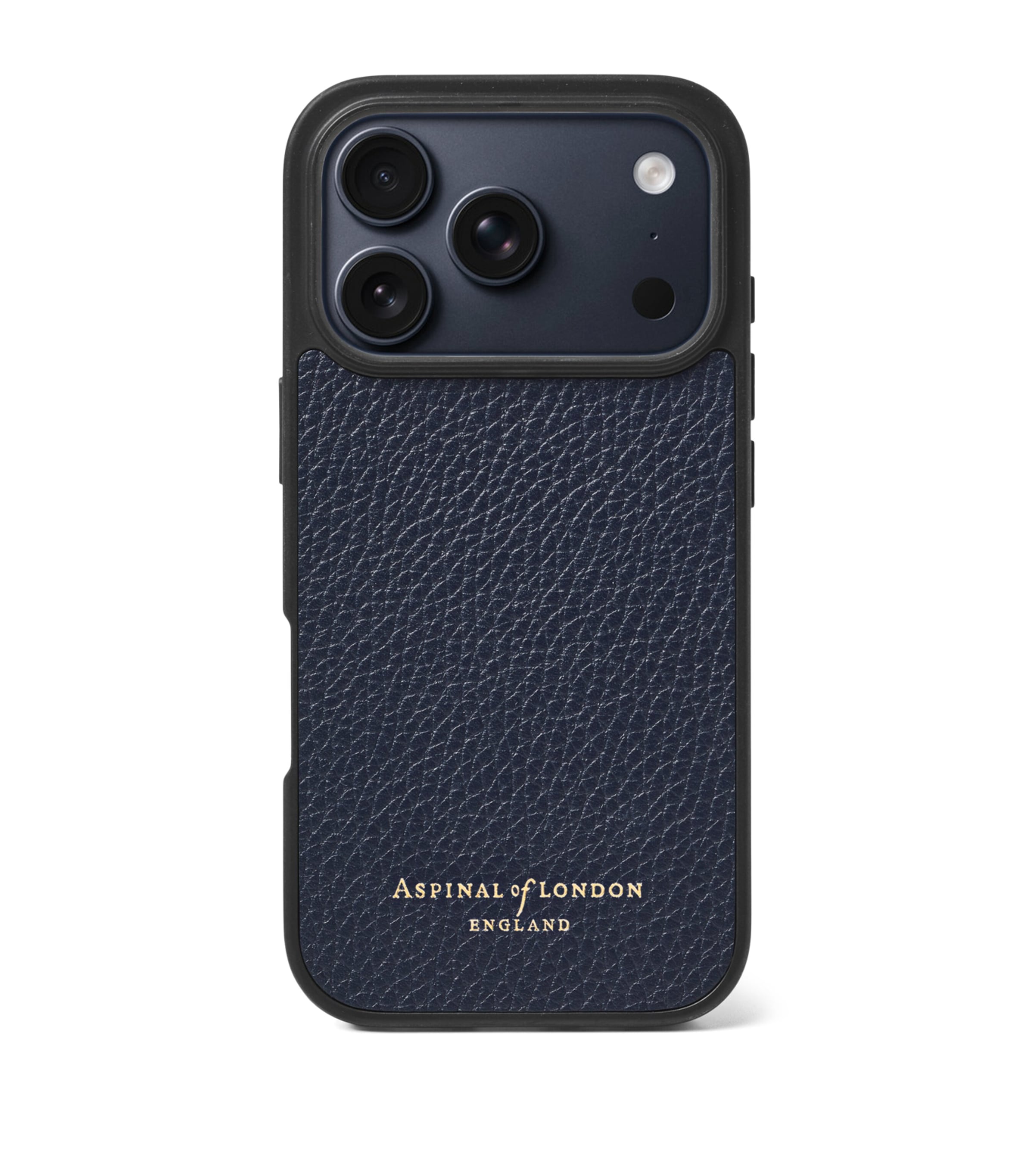 Aspinal of London grained leather iPhone 17 Pro case - British product