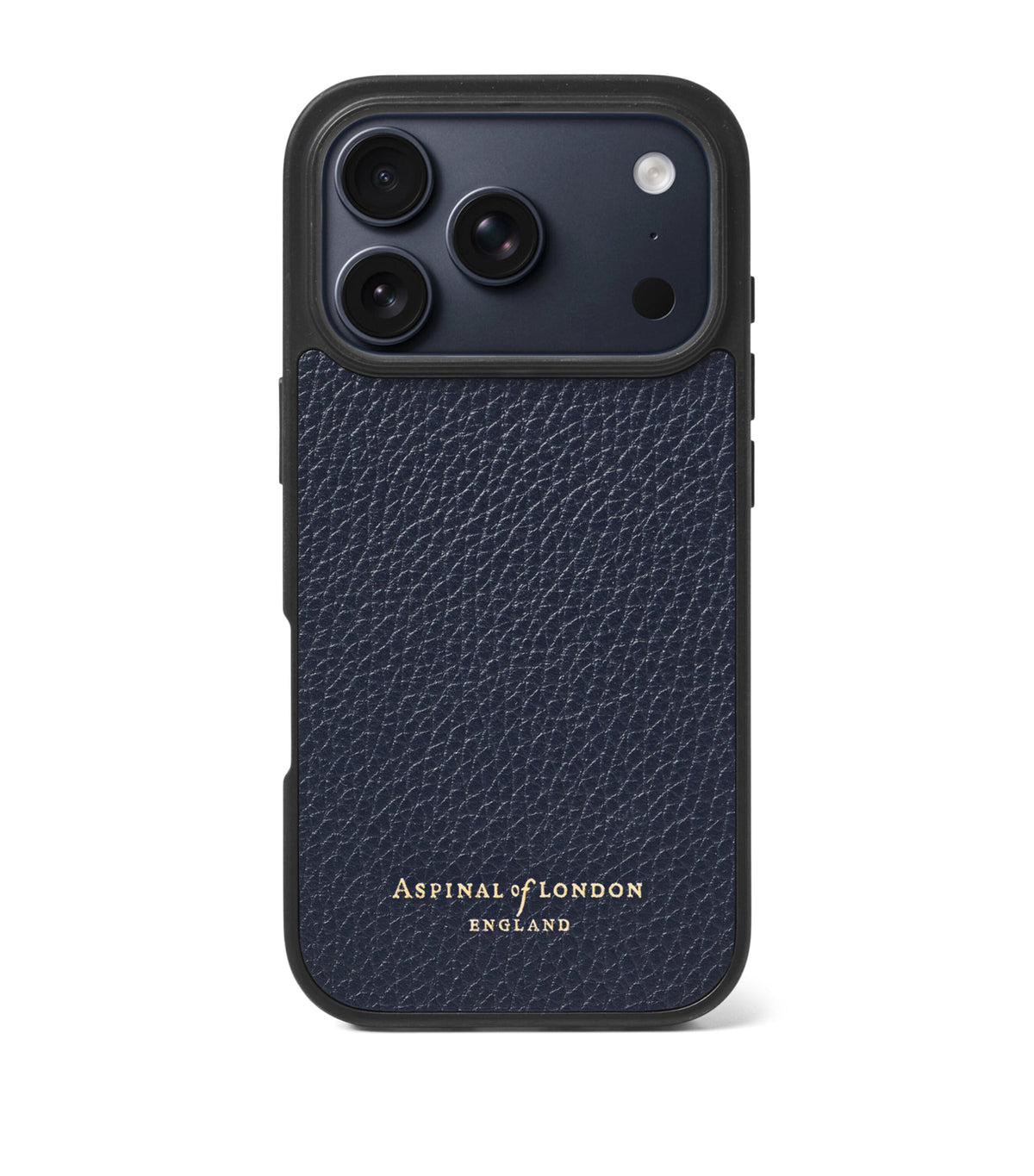 Aspinal of London grained leather iPhone 17 Pro case - British product