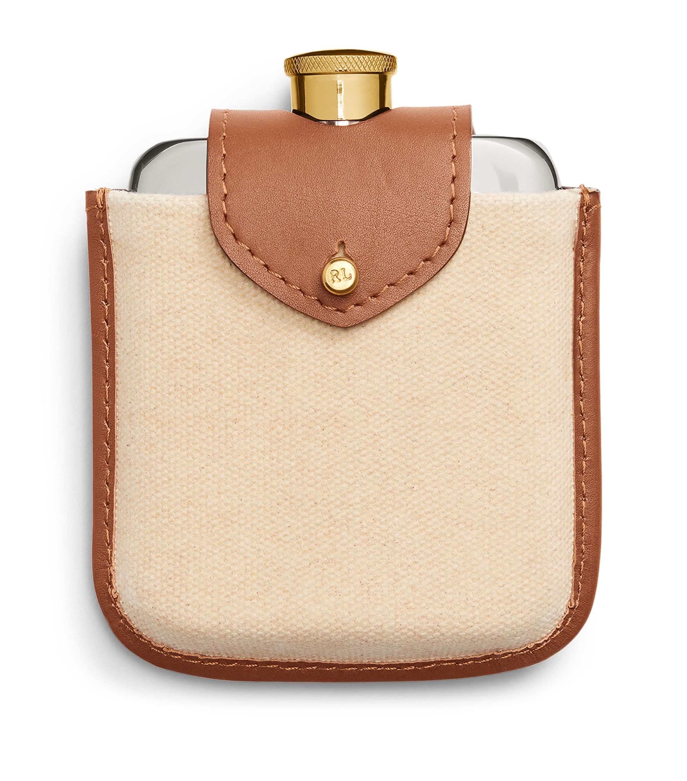 Ralph Lauren Home decorative hip flask with duelling polo players, 355ml capacity, imported from the UK