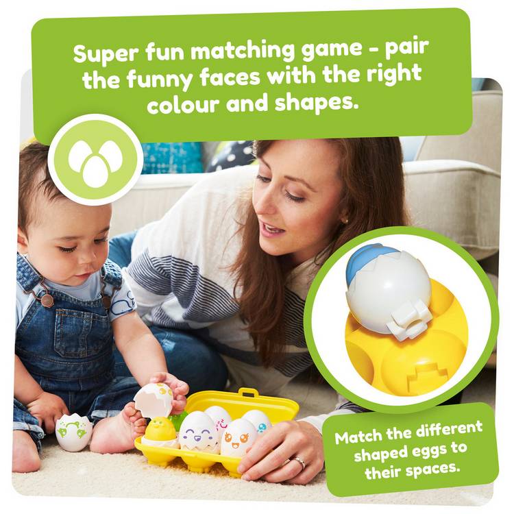 Tomy Hide and Squeak Eggs activity toy - British brand