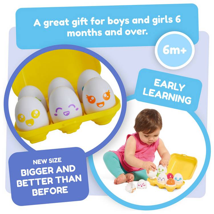 Tomy Hide and Squeak Eggs activity toy - British brand