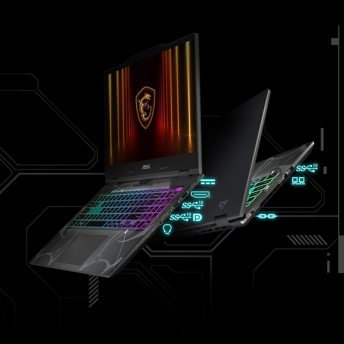 MSI Cyborg 15 black gaming laptop 15.6 inch, UK version