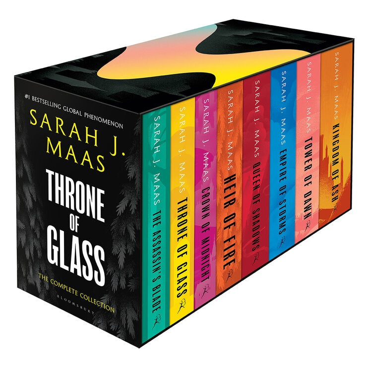 Sarah J. Maas book box set Throne of Glass 8 books (British brand)