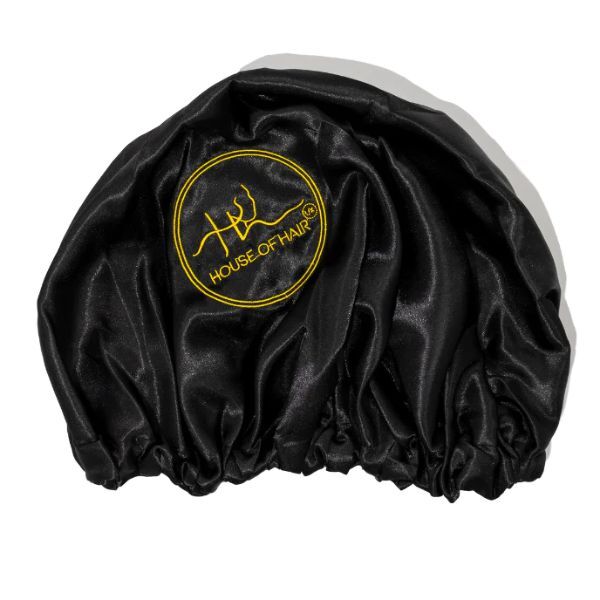 House Of Hair UK Silk Hair Bonnet - Black GOODS Superdrug Black  