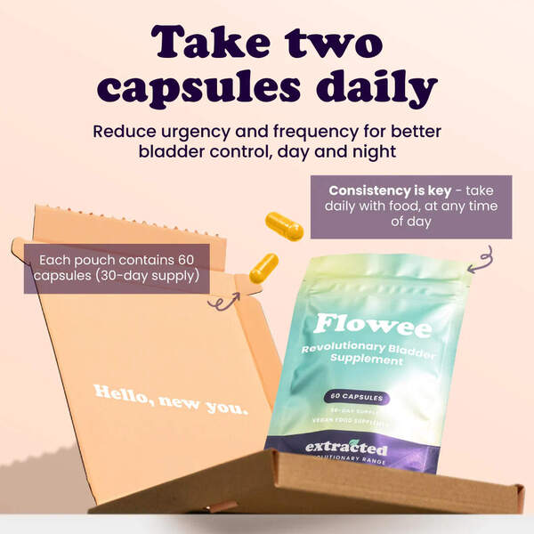 Flowee bladder supplement 60 capsules, imported from the UK