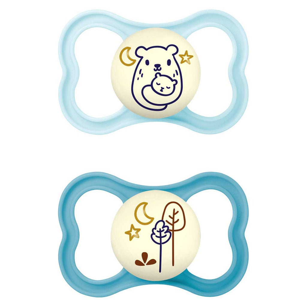 MAM Air Night Soother 16+M 2 Pack - Blue