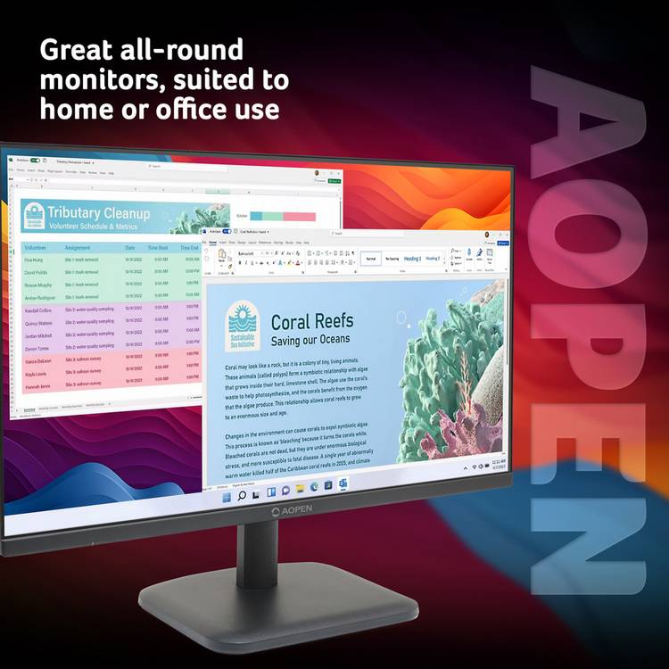Acer AOPEN 24in monitor 23.8in 100Hz IPS (British brand)