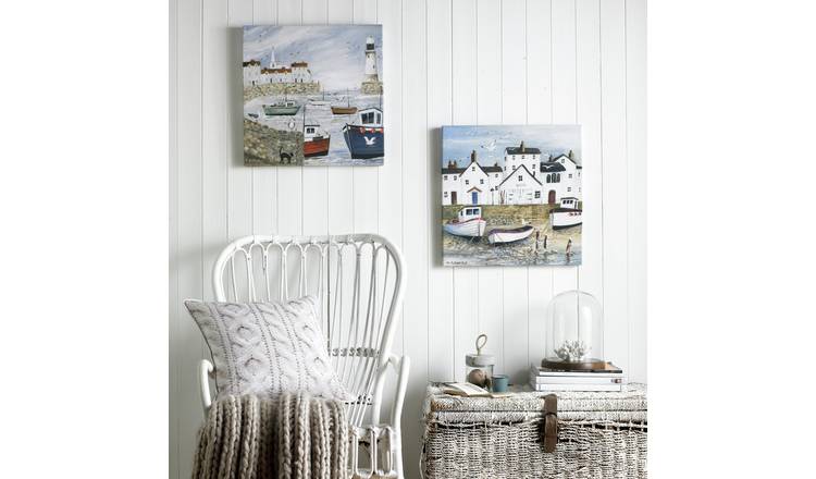 Art for the Home Harbourside canvas print 50x50cm (British brand)
