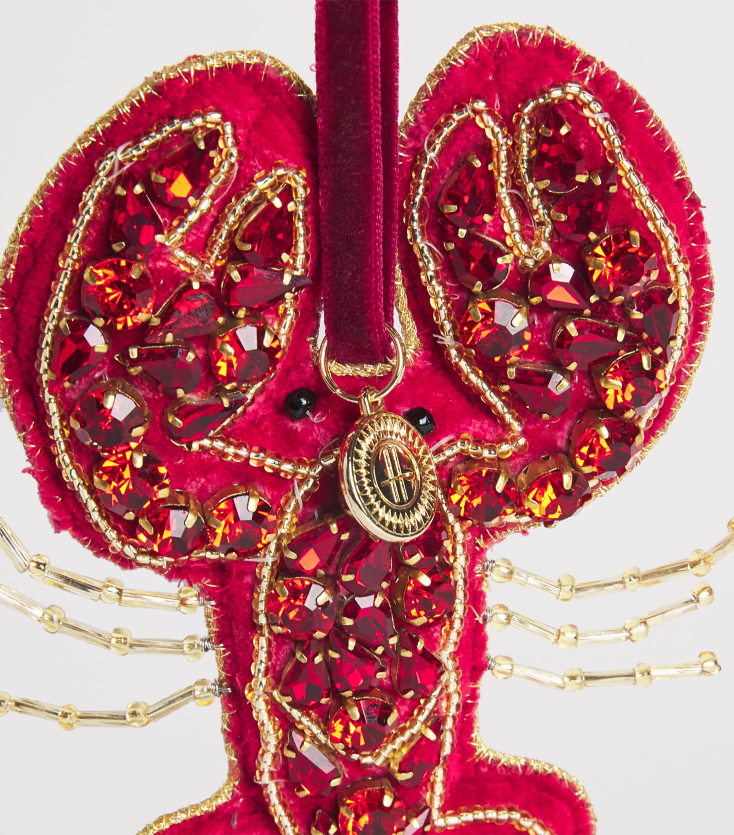 Harrods jewelled lobster tree decoration, imported from the UK