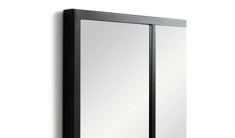 Habitat black windowpane wall mirror 140x60cm, UK version