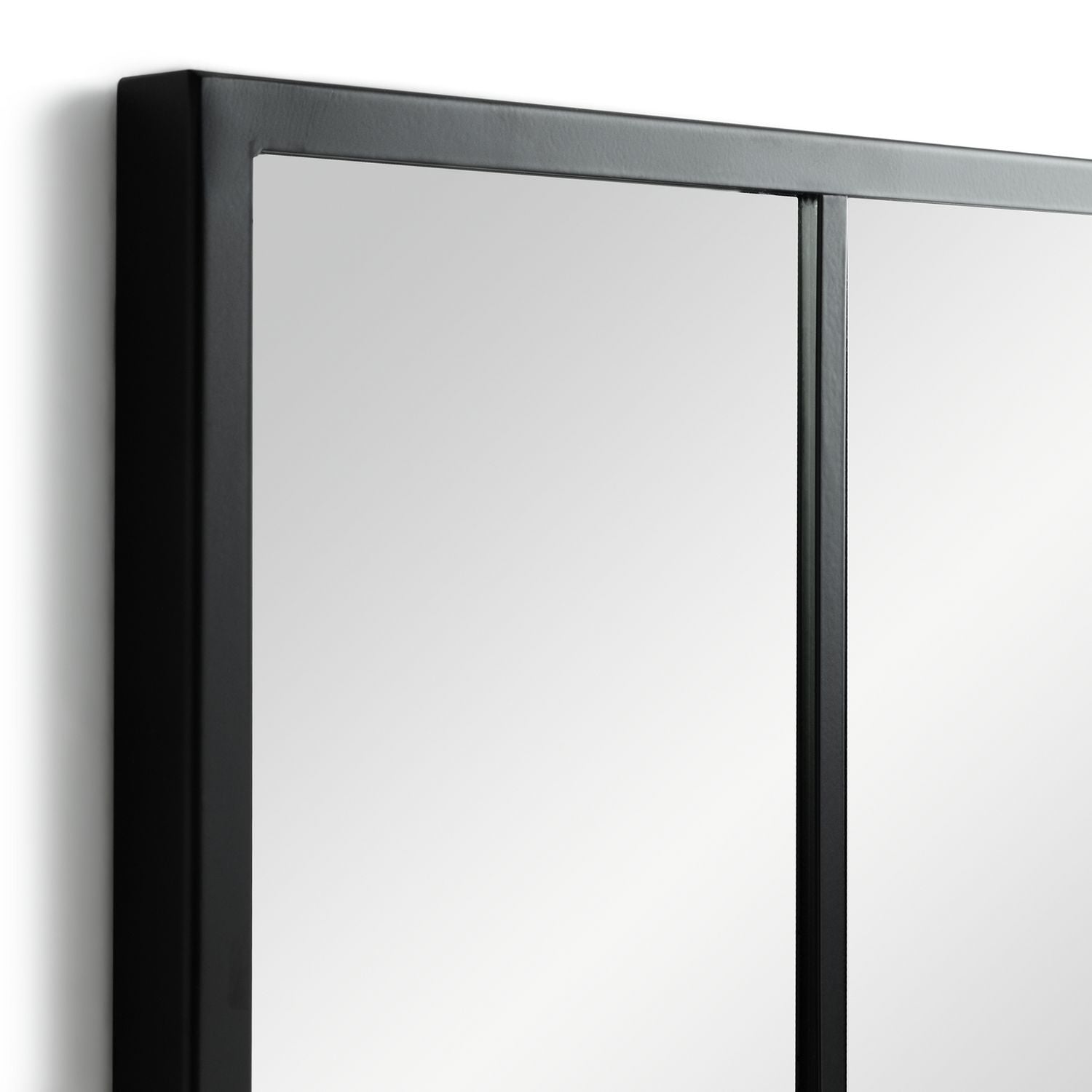 Habitat black windowpane wall mirror 140x60cm, UK version