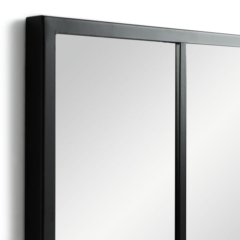 Habitat black windowpane wall mirror 140x60cm, UK version