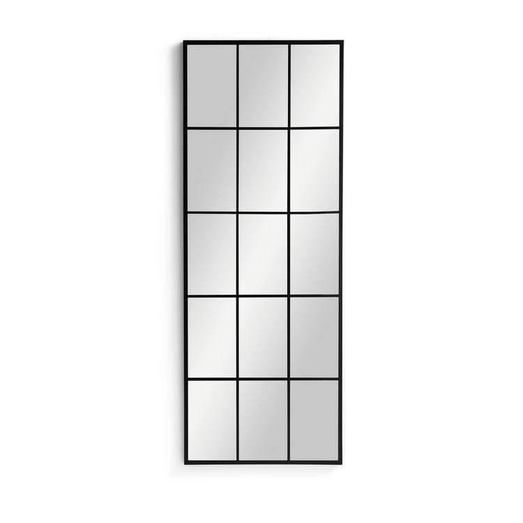 Habitat black windowpane wall mirror 140x60cm, UK version