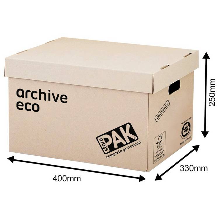 StorePAK eco archive storage boxes set of 5 (British brand)