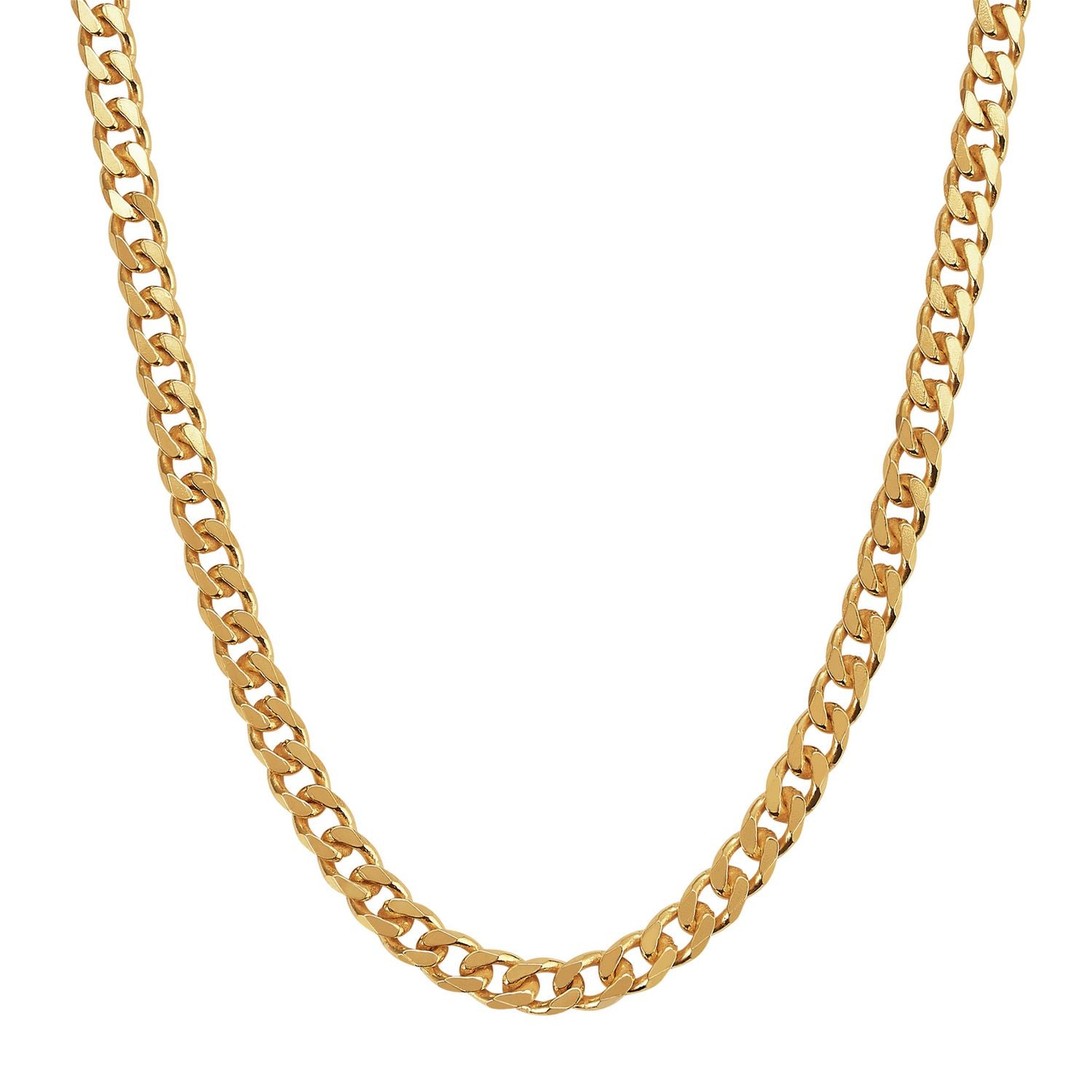 Revere 9ct gold plated curb chain necklace 20 inch, UK version
